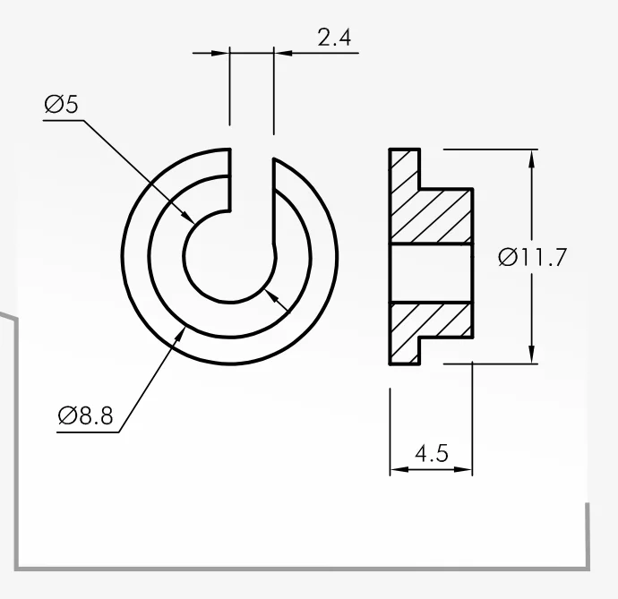 Eyelet Guides — technical drawing
