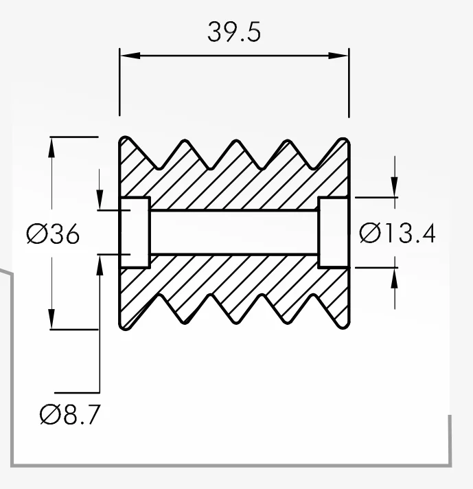 Rolling Guides — technical drawing