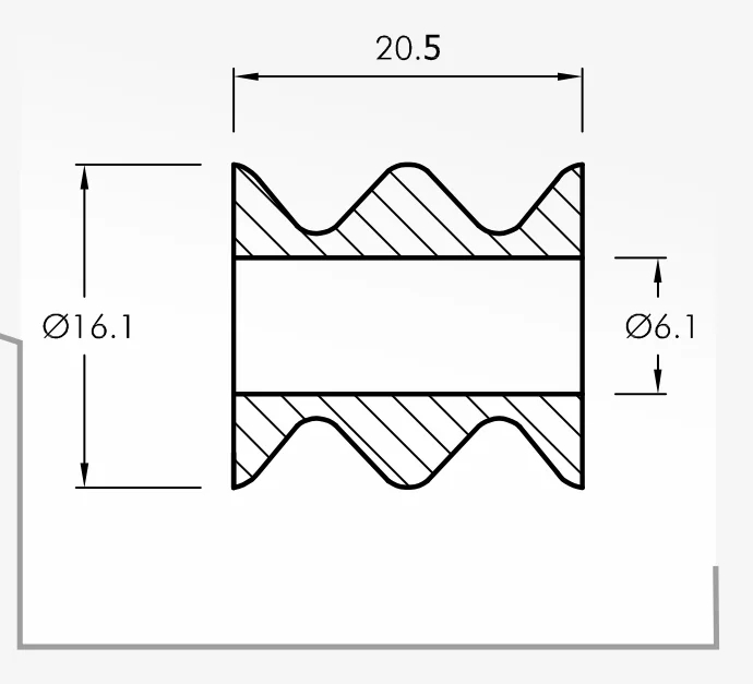 Rolling Guides — technical drawing