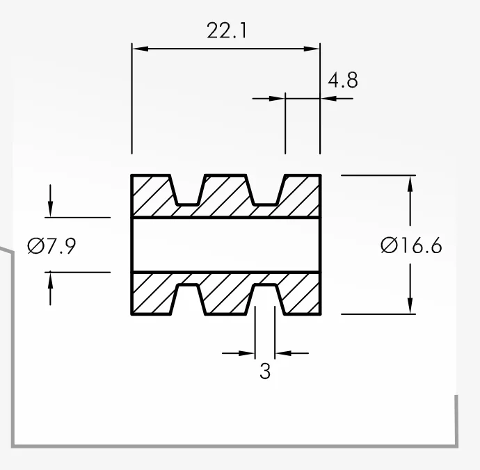 Rolling Guides — technical drawing