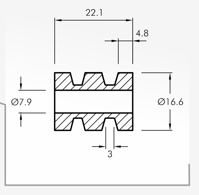 Rolling Guides — technical drawing