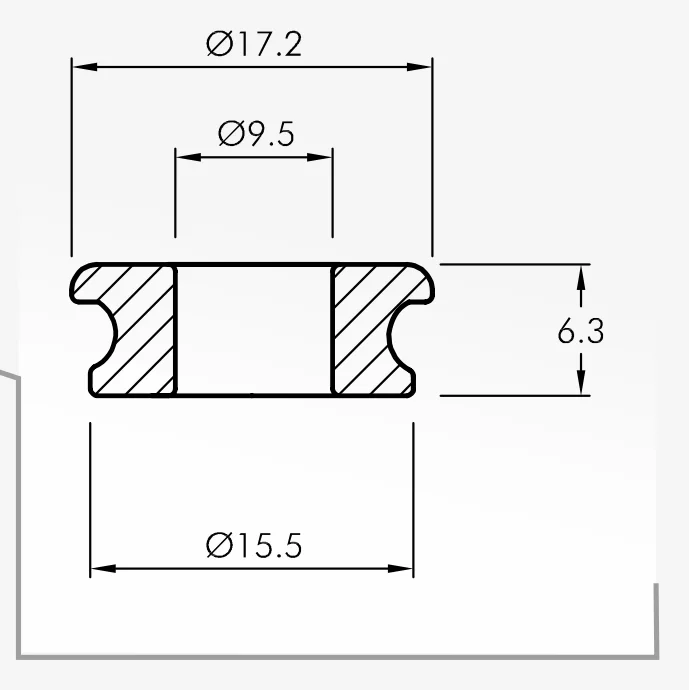 Eyelet Guides — technical drawing