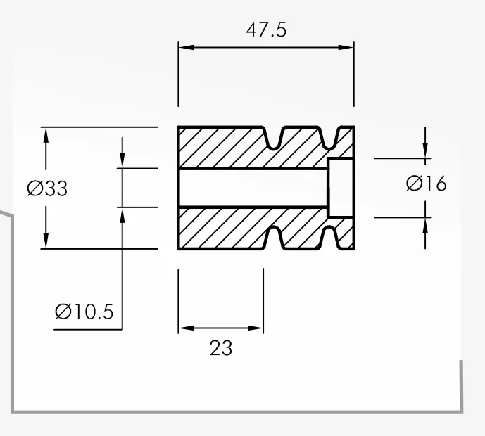 Rolling Guides — technical drawing