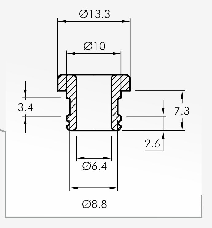 Eyelet Guides — technical drawing