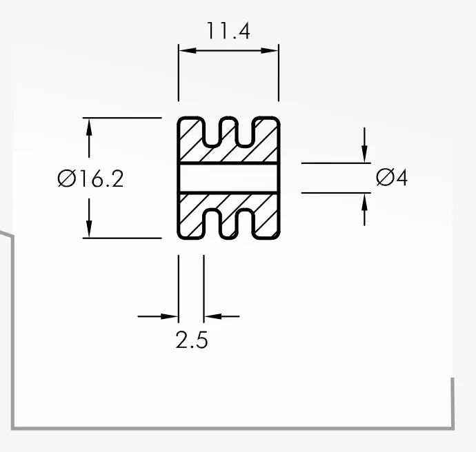 Rolling Guides — technical drawing