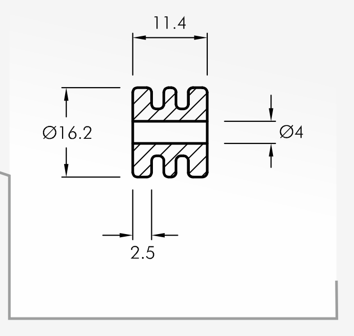 Rolling Guides — technical drawing