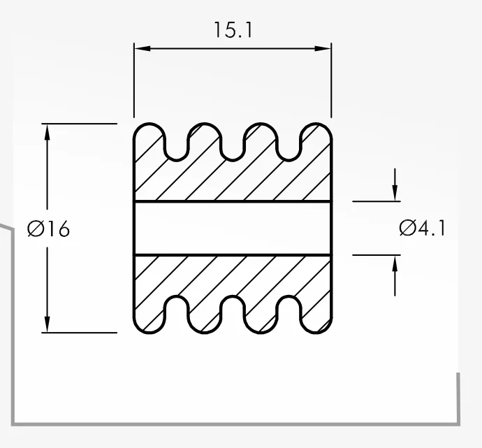 Rolling Guides — technical drawing