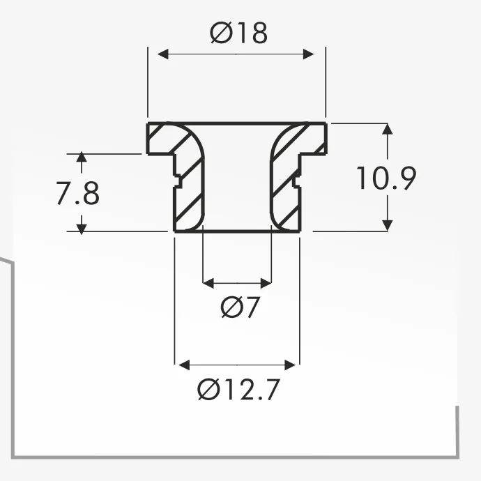 Eyelet Guides — technical drawing