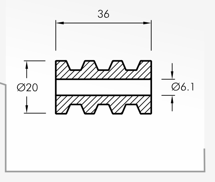 Rolling Guides — technical drawing