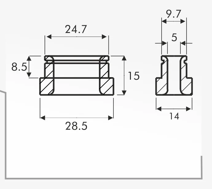 Eyelet Guides — technical drawing