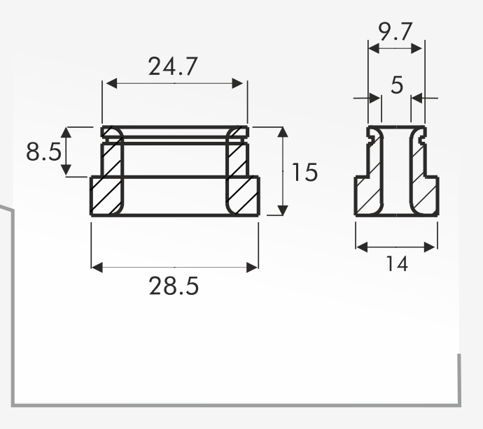 Eyelet Guides — technical drawing