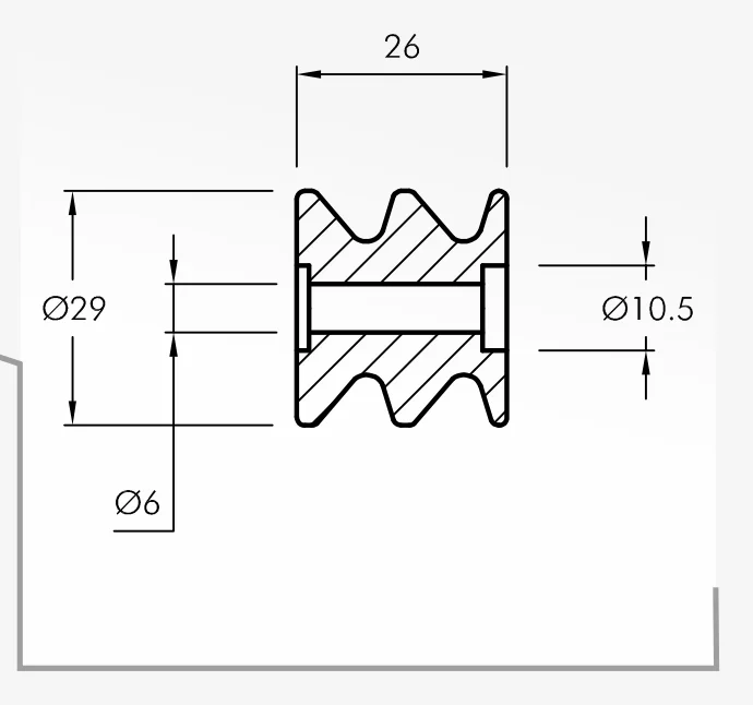 Rolling Guides — technical drawing