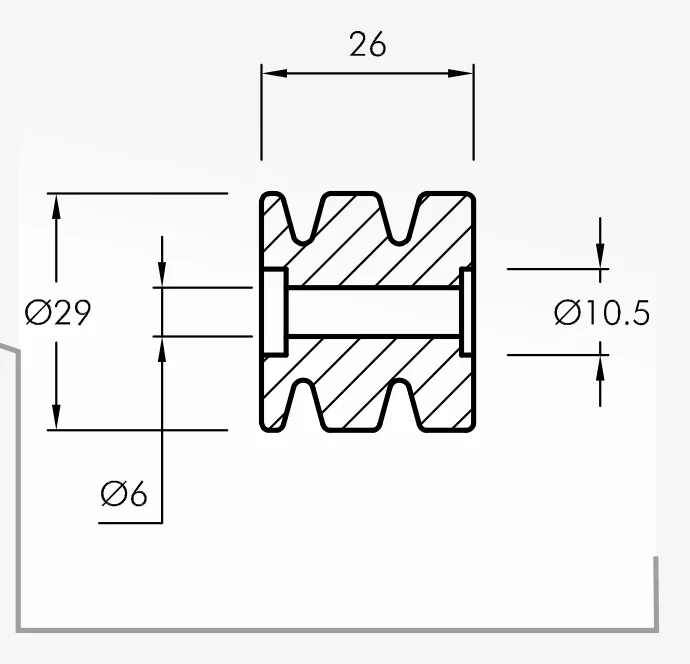 Rolling Guides — technical drawing