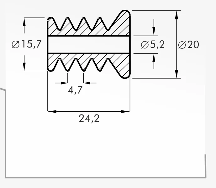 Rolling Guides — technical drawing