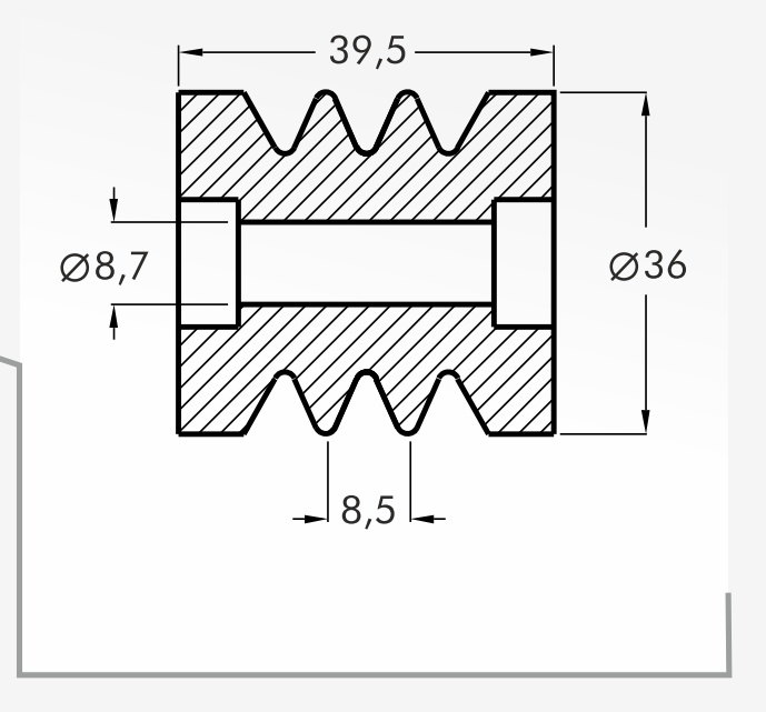 Rolling Guides — technical drawing
