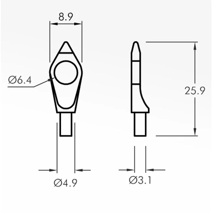 Hook Guides — technical drawing