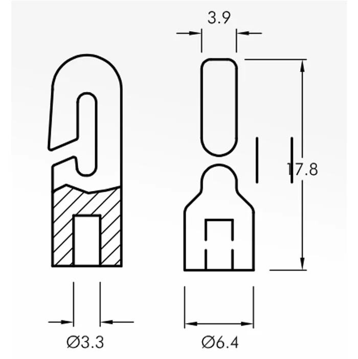 Hook Guides — technical drawing
