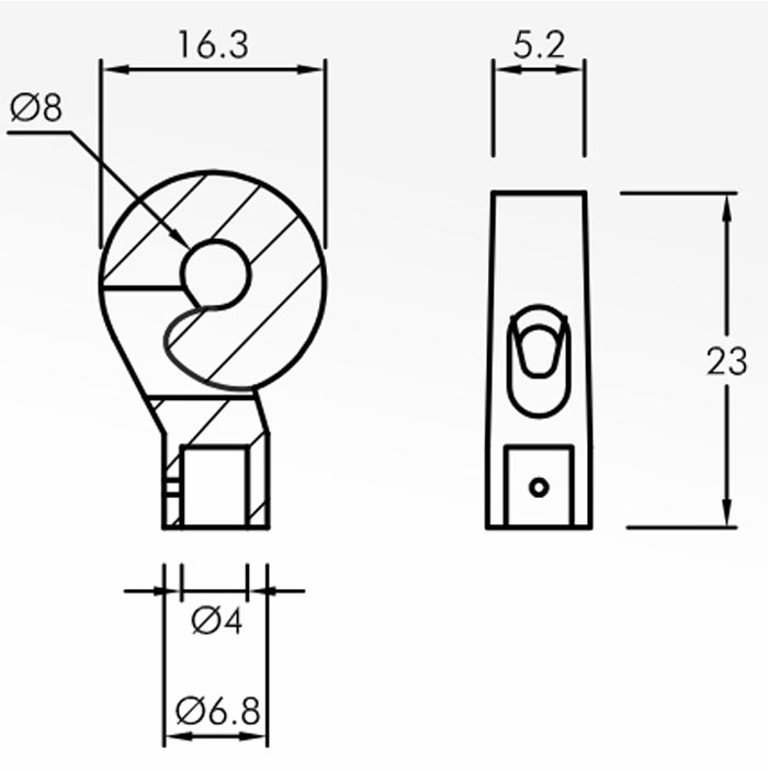 Hook Guides — technical drawing