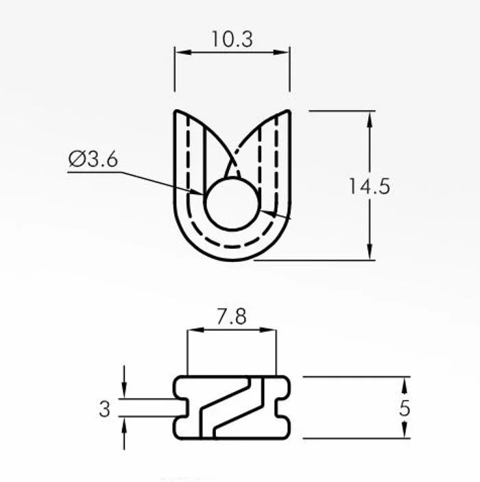 Trap Guides — technical drawing