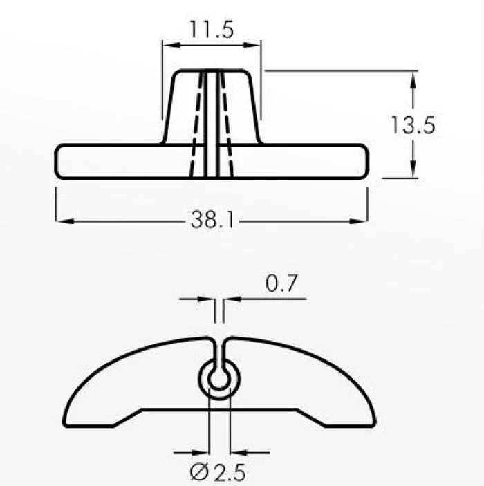 Slipper Guides — technical drawing