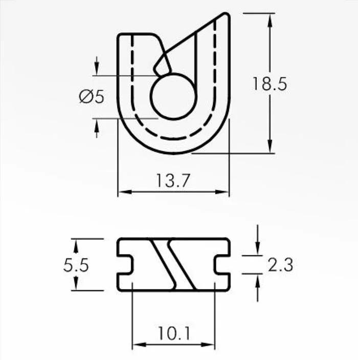 Trap Guides — technical drawing