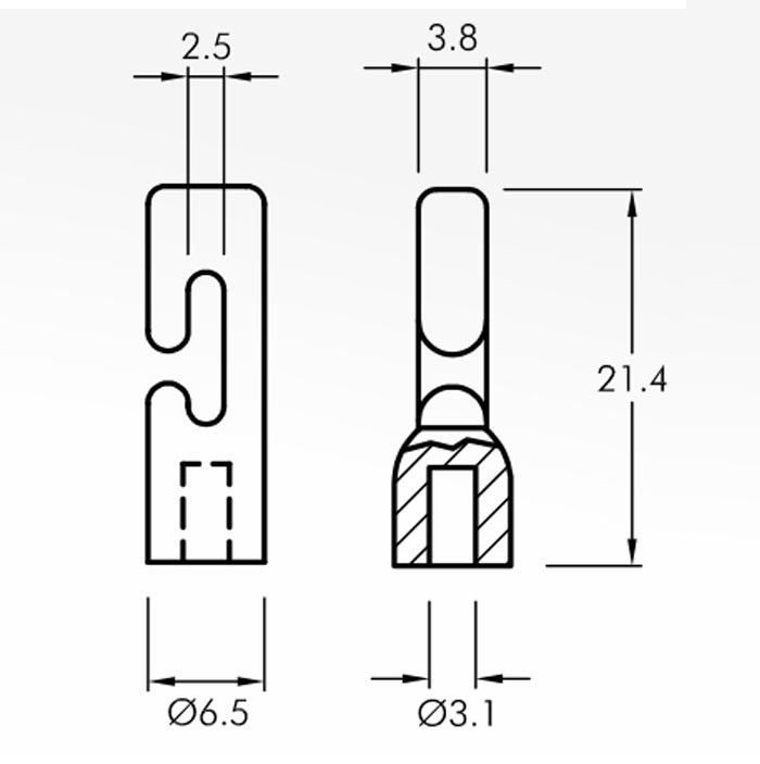 Hook Guides — technical drawing