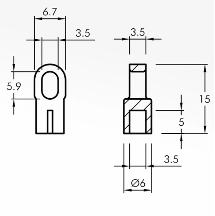 Hook Guides — technical drawing
