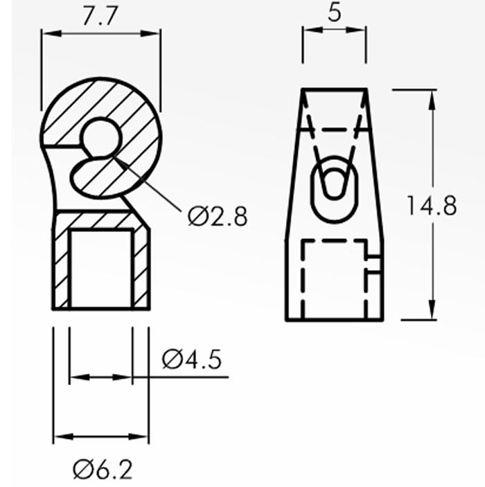 Hook Guides — technical drawing