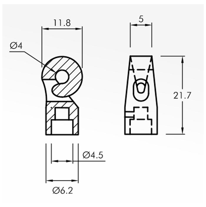 Hook Guides — technical drawing