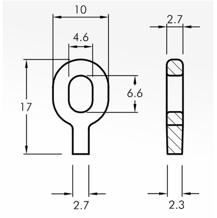 Hook Guides — technical drawing