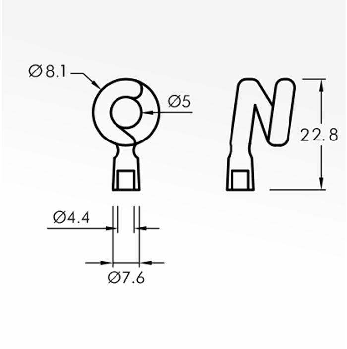 Hook Guides — technical drawing