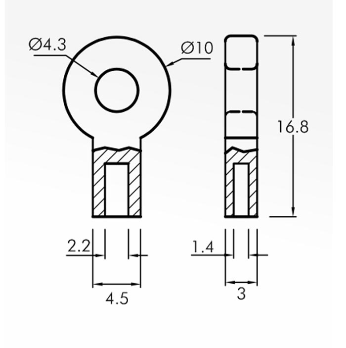 Hook Guides — technical drawing