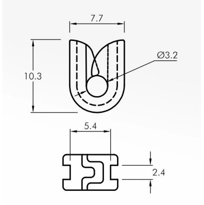 Trap Guides — technical drawing