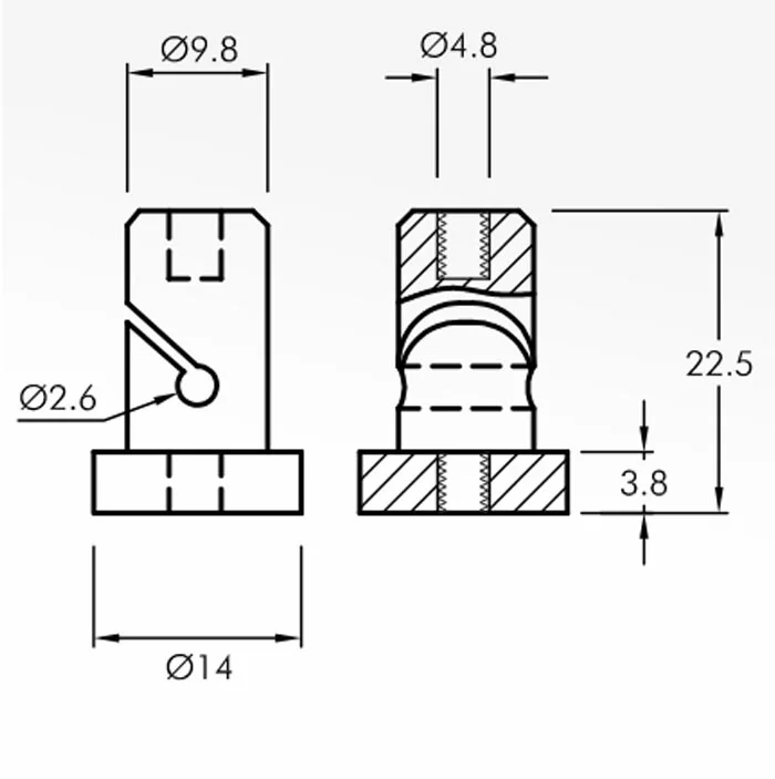 Hook Guides — technical drawing