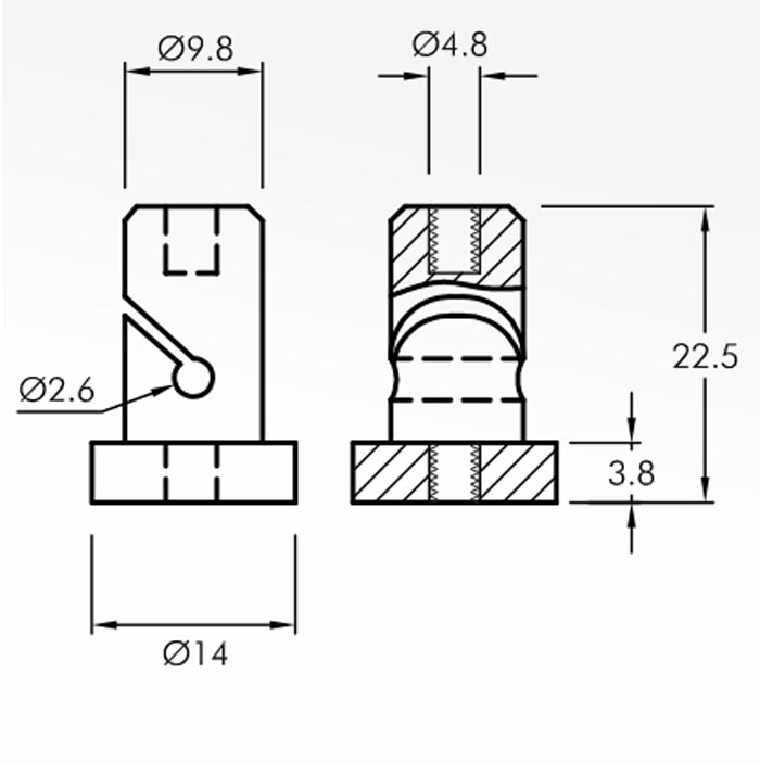 Hook Guides — technical drawing