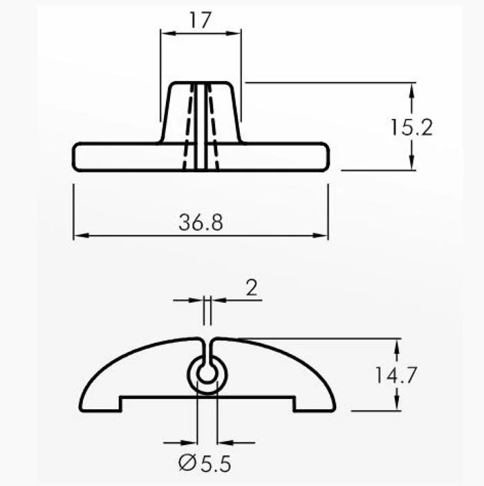 Slipper Guides — technical drawing