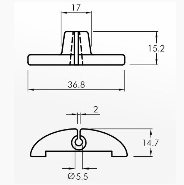 Slipper Guides — technical drawing