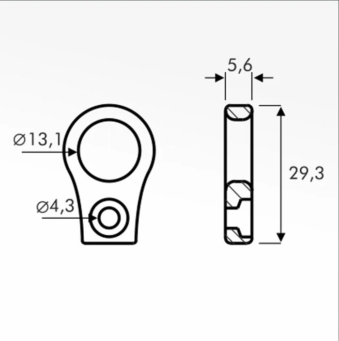 Hook Guides — technical drawing