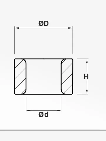 boru-kilavuzlar katalog s.10 — ölçü şablonu (teknik çizim)