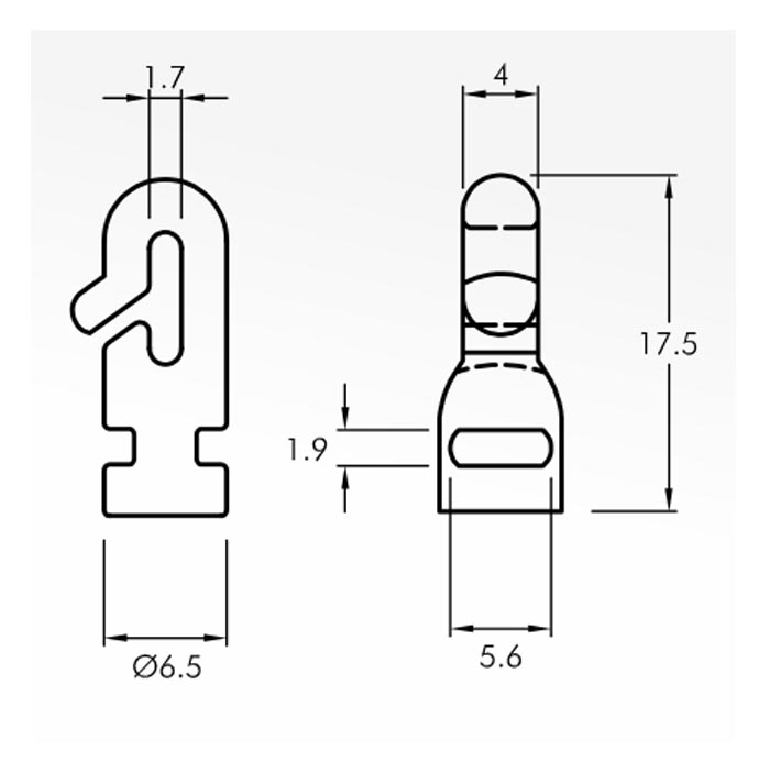 Hook Guides — technical drawing