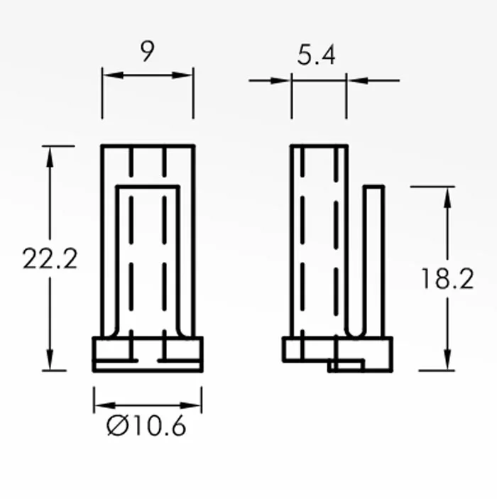 Hook Guides — technical drawing