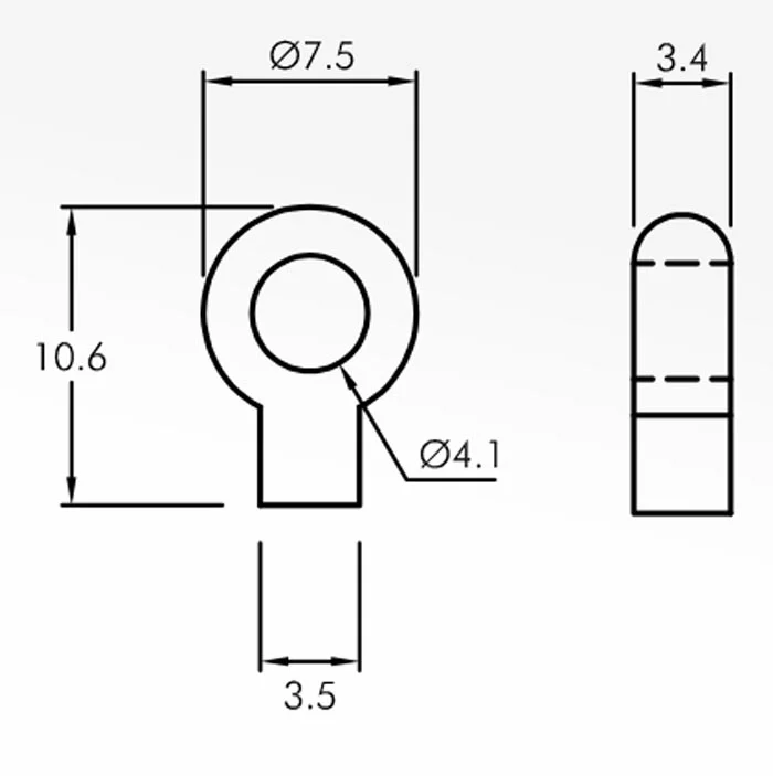 Hook Guides — technical drawing