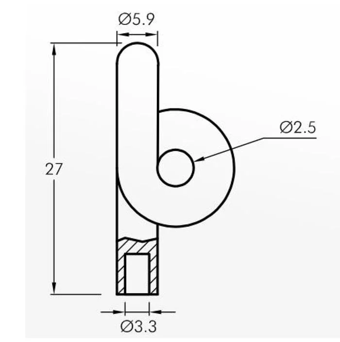 ER.10.125 特殊导纱器 — 技术图纸
