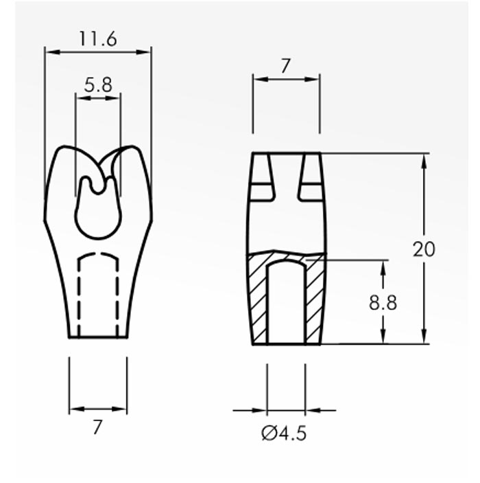 Hook Guides — technical drawing