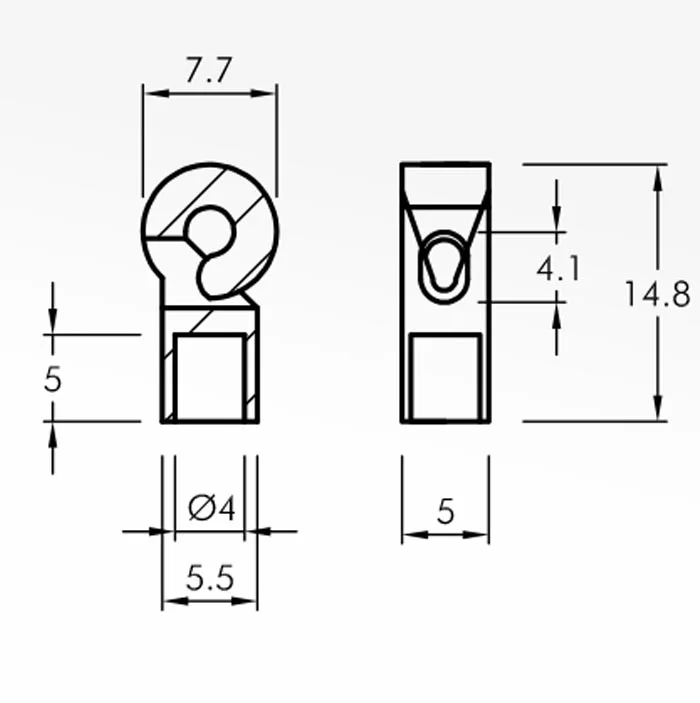 Hook Guides — technical drawing