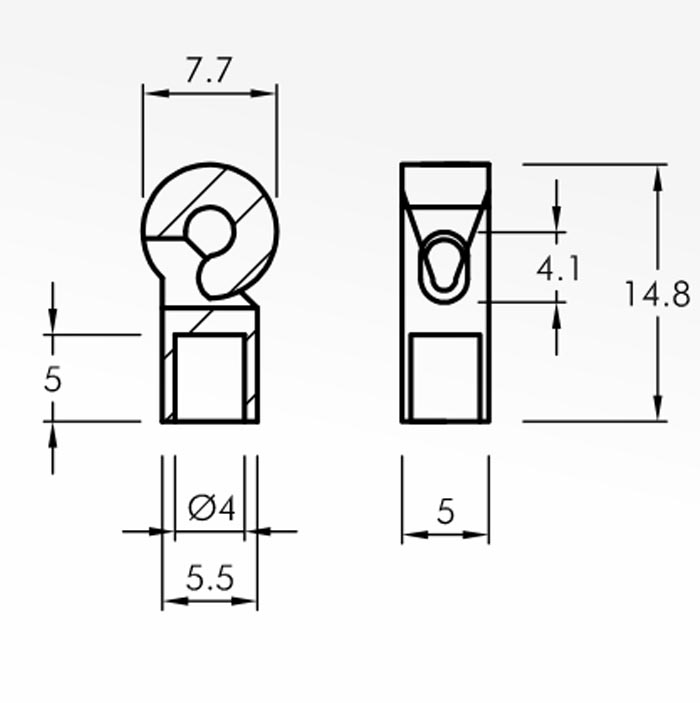 Hook Guides — technical drawing